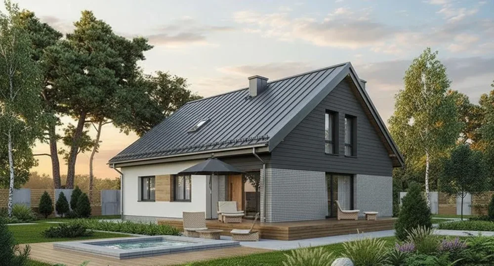 Проект Двухэтажный дом 14 на 14, 205 м2