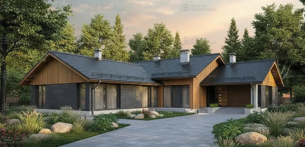 Проект Одноэтажный дом 19 на 11, 137 м2