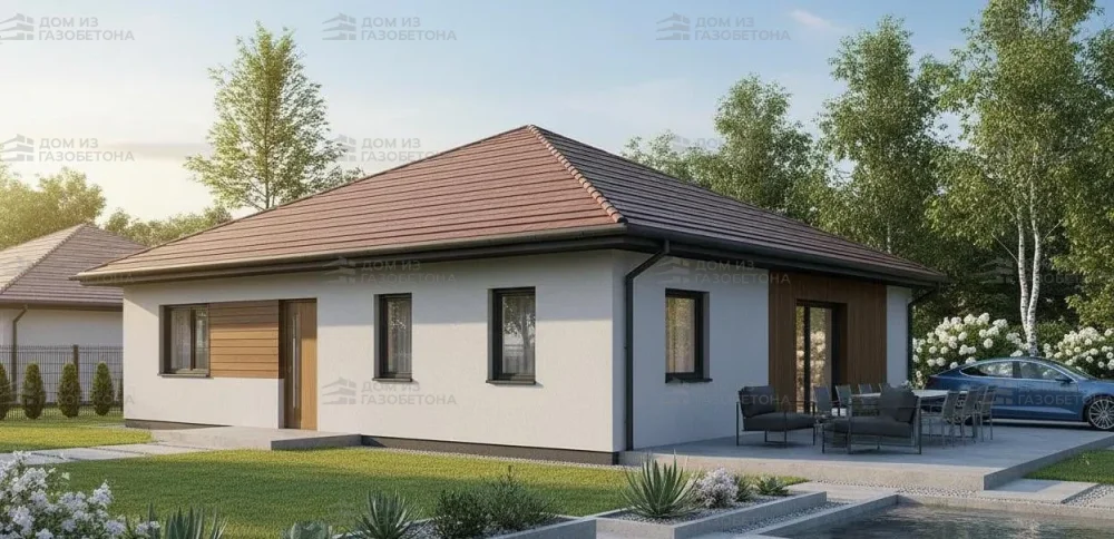 Проект Одноэтажный дом 13 на 16, 145 м2