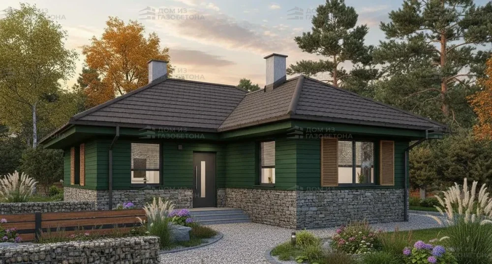 Проект Одноэтажный дом 8 на 9, 49 м2