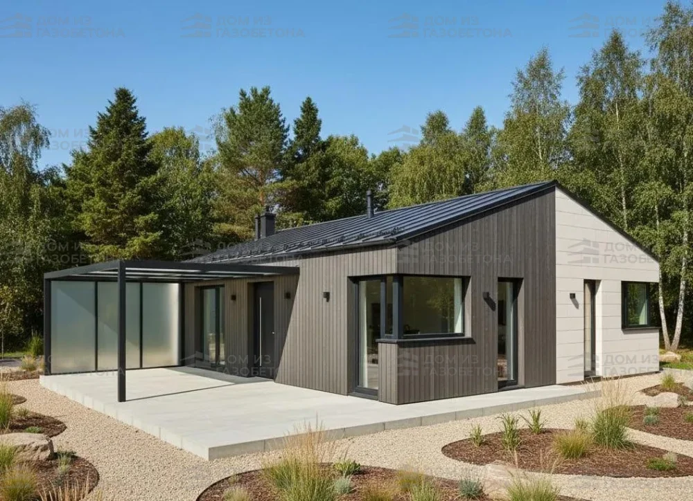 Проект Двухэтажный дом 10 на 9, 99 м2