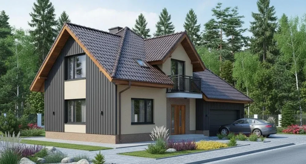 Проект Двухэтажный дом 16 на 16, 210 м2