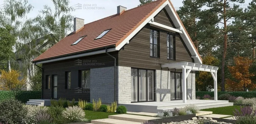 Проект Двухэтажный дом 12 на 9, 128 м2