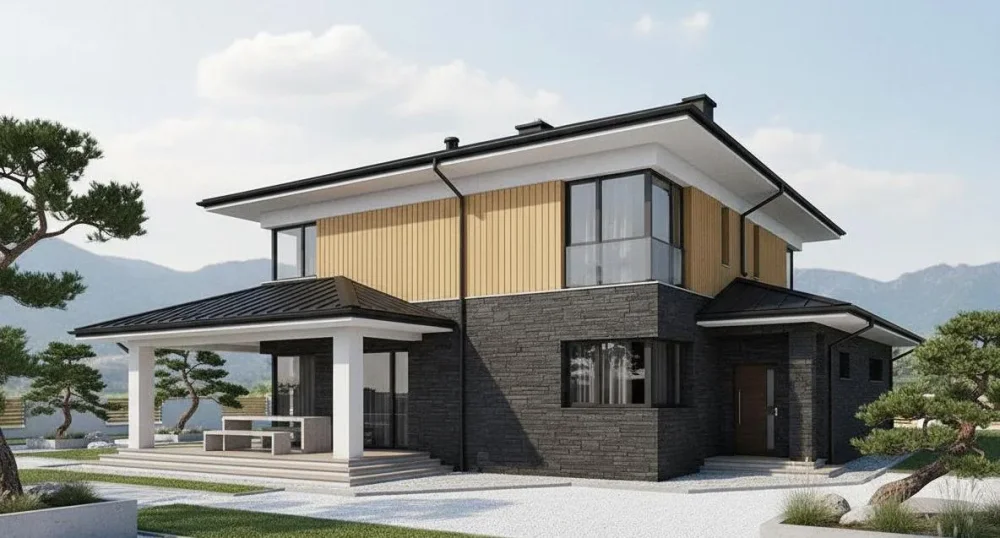 Проект Двухэтажный дом 13 на 14, 203 м2