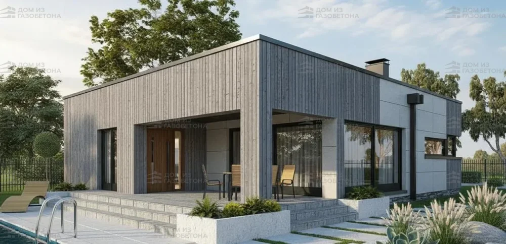 Проект Одноэтажный дом 11 на 17, 122 м2